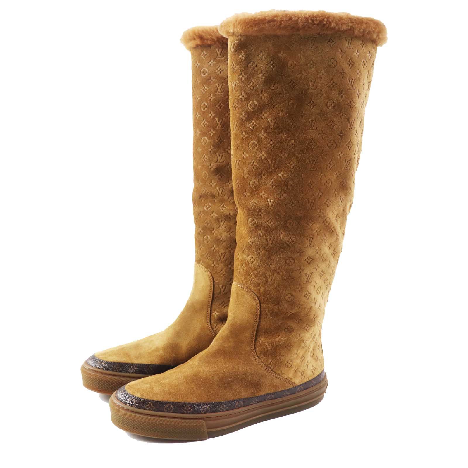 ルイヴィトンモノグラムスエードムートンブーツ38