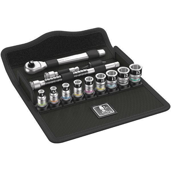 WERA ヴェラ 差込角1|4SQ 13点組 メタルラチェットソケット ビットセット 003756 工具 ツール DIY 作業工具 道具