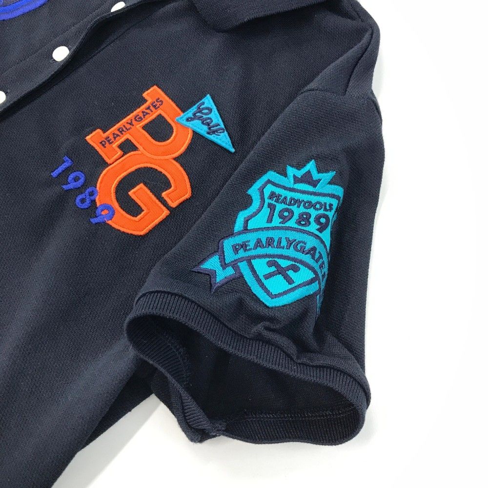 サイズ：1 PEARLY GATES パーリーゲイツ 半袖ポロシャツ ネイビー系