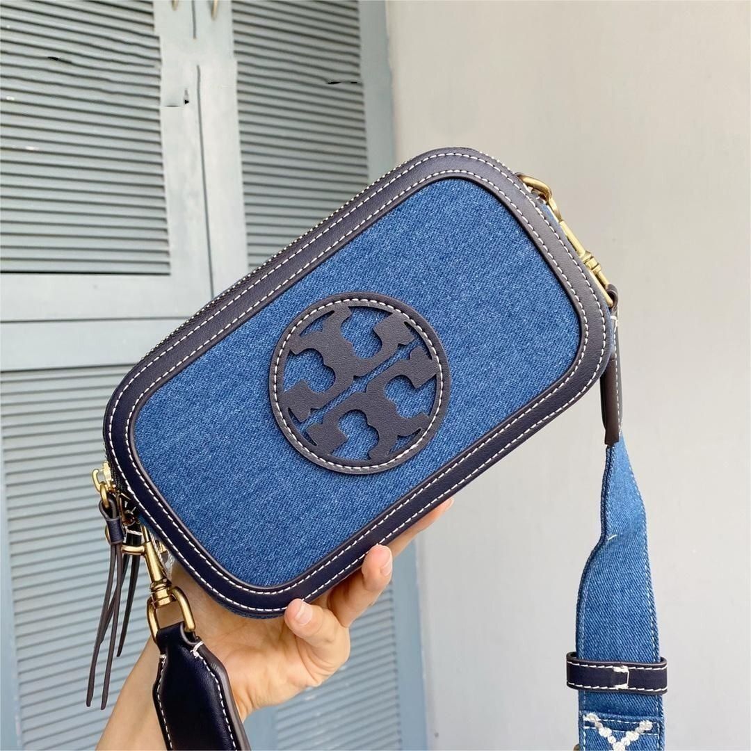 TORY BURCH トリーバーチ カメラバッグ ショルダーバッグ ミニ ミラー デニム クロスボディバッグ 斜め掛け アウトレット品 - メルカリ