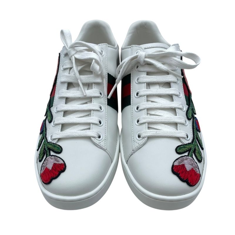 グッチ GUCCI エースフラワーエンブロイダリースニーカー 431917 ホワイト レディース スニーカー