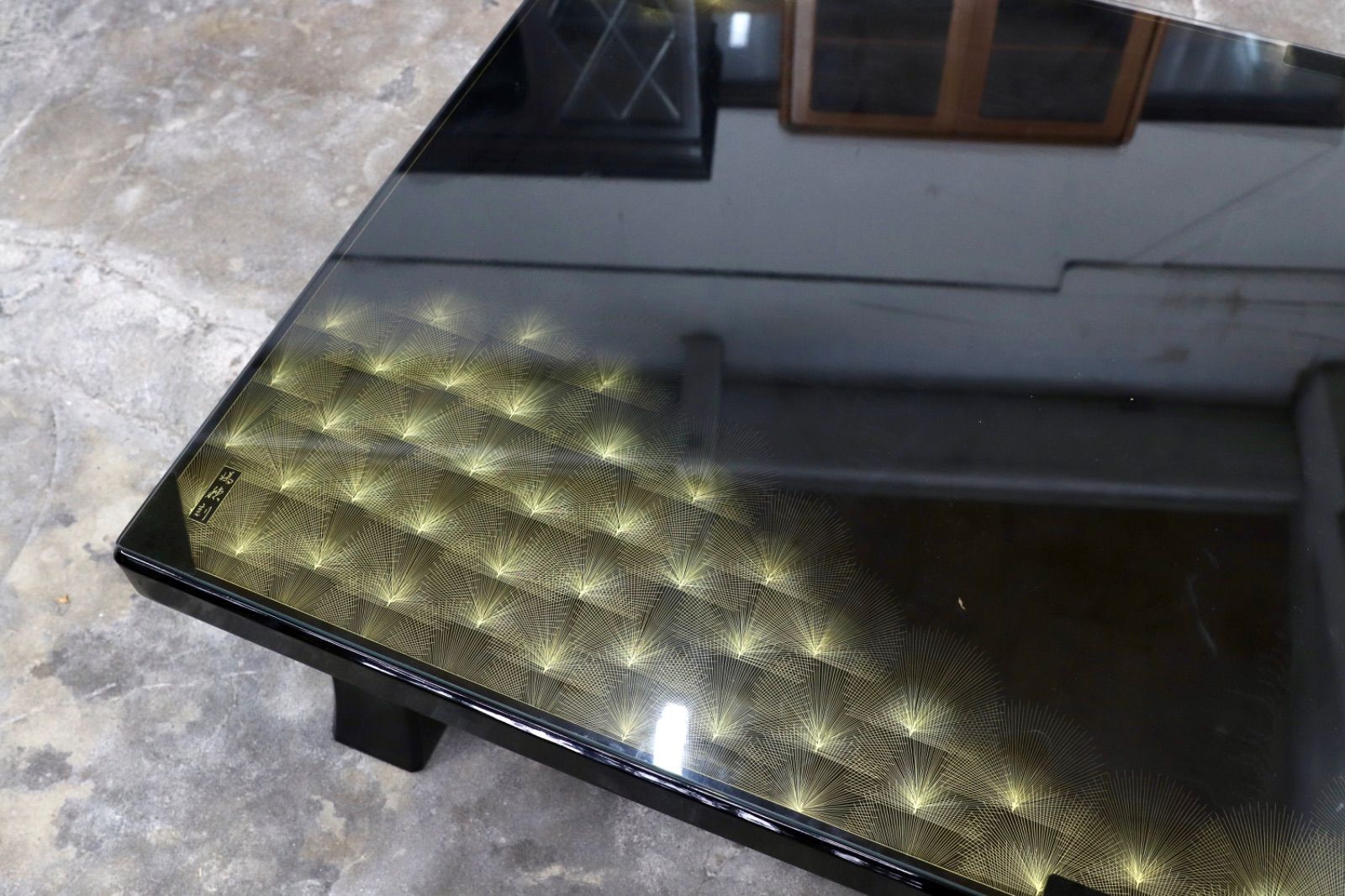 GMIS284 輪島塗 沈金師 福光満穂作 座卓 センターテーブル ローテーブル 和室 座敷 ローテーブル 和モダン 最