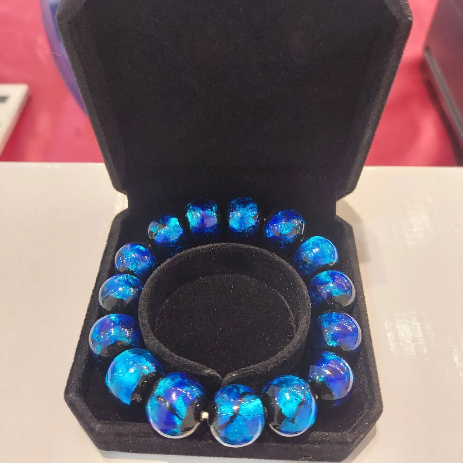 ホタルガラス　蓄光　オーシャンブルー　12mm ホタルガラス　蓄光タイプ　オーシャンブルー　10mm.12mm