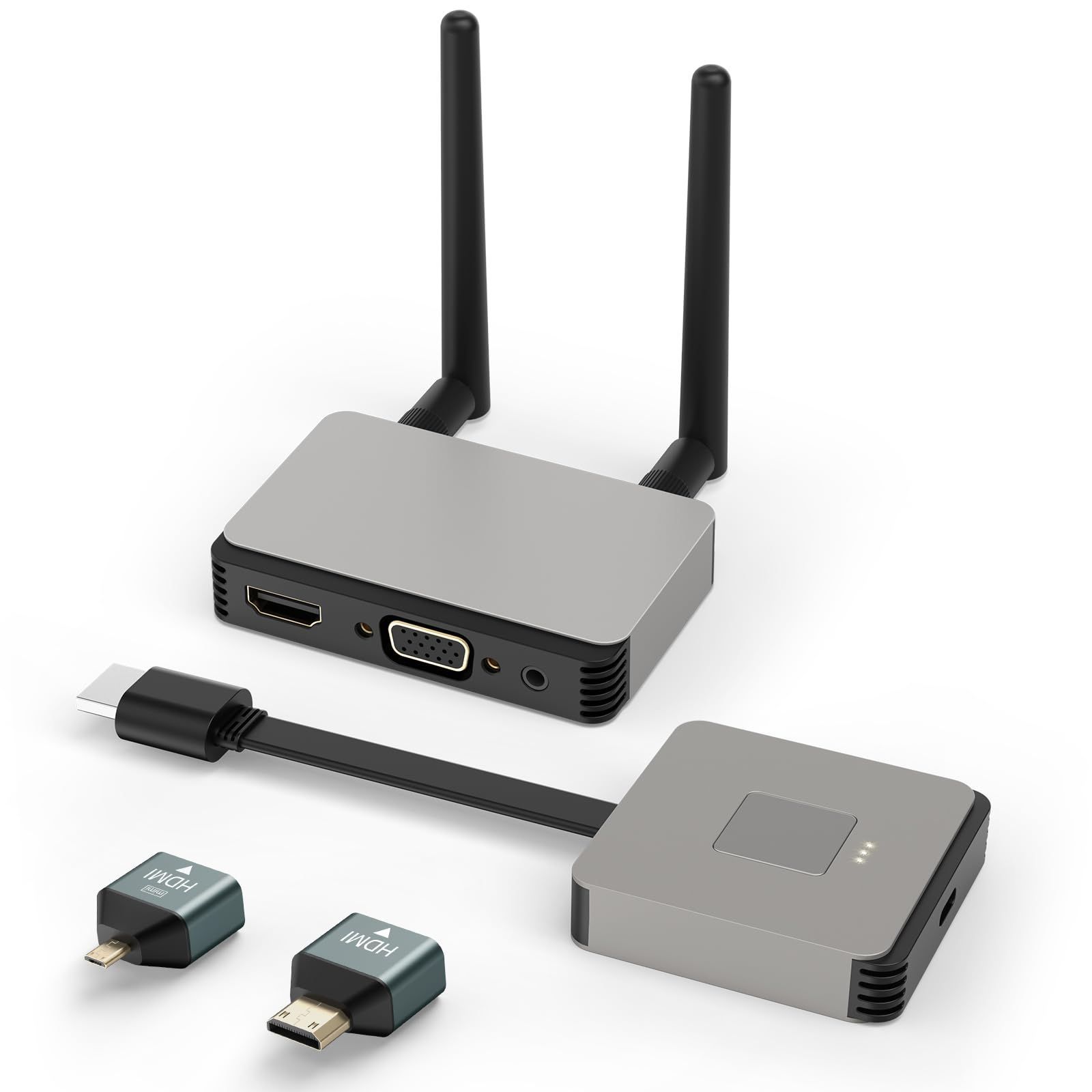 ifconst ワイヤレス hdmi 送受信機セット hdmi 無線化 トランスミッター レシーバー hdmi 無線 ワイヤレス  設定不要/WiFi不要 30m無線伝送 1080PフルHD 2.4G/5GHz 音画同期 超低遅延 mini HDMI - メルカリ