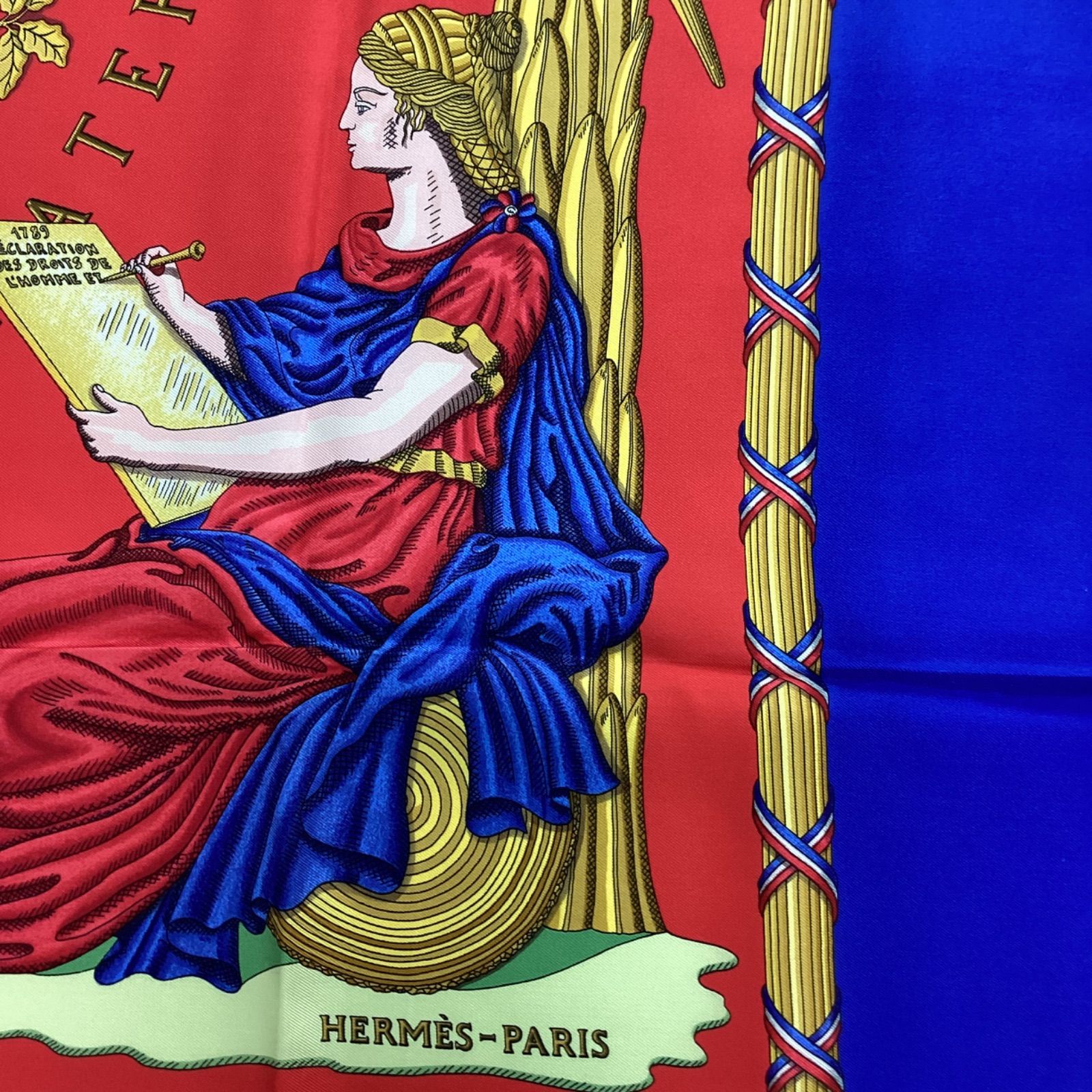HERMES エルメス カレ90 LIBERTE EGALITE FRATERNITE REPUBLIQUE