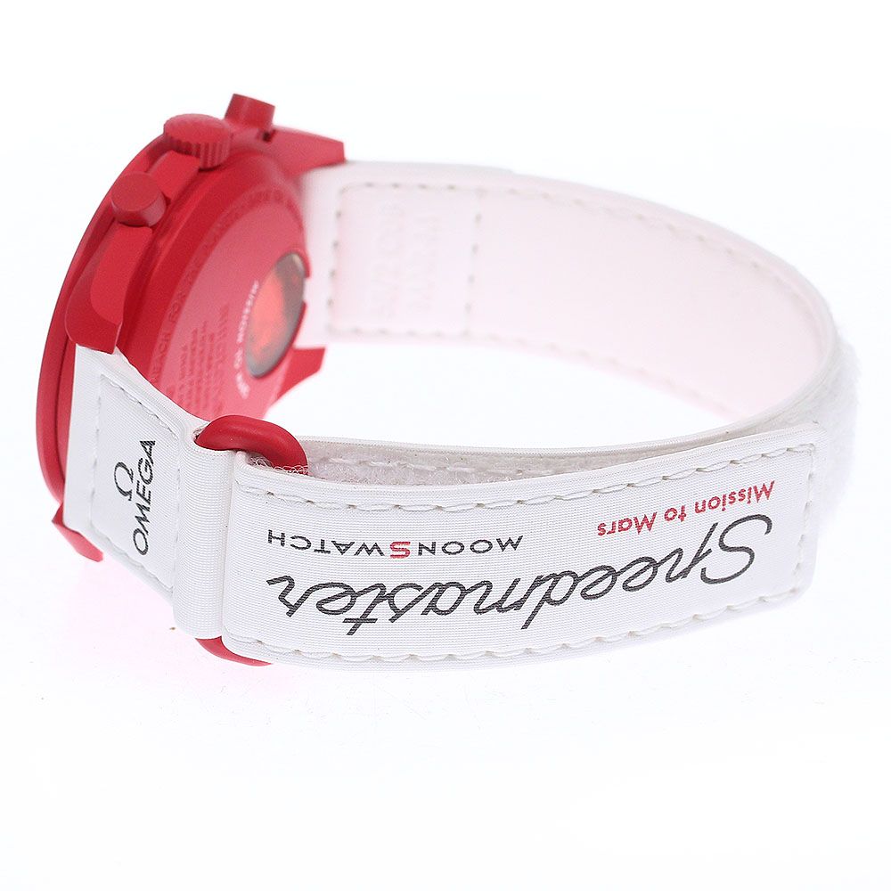 スウォッチ Swatch SO33R100 OMEGA×Swatch MISSION TO MARS クォーツ メンズ美品箱・保証書付き ...