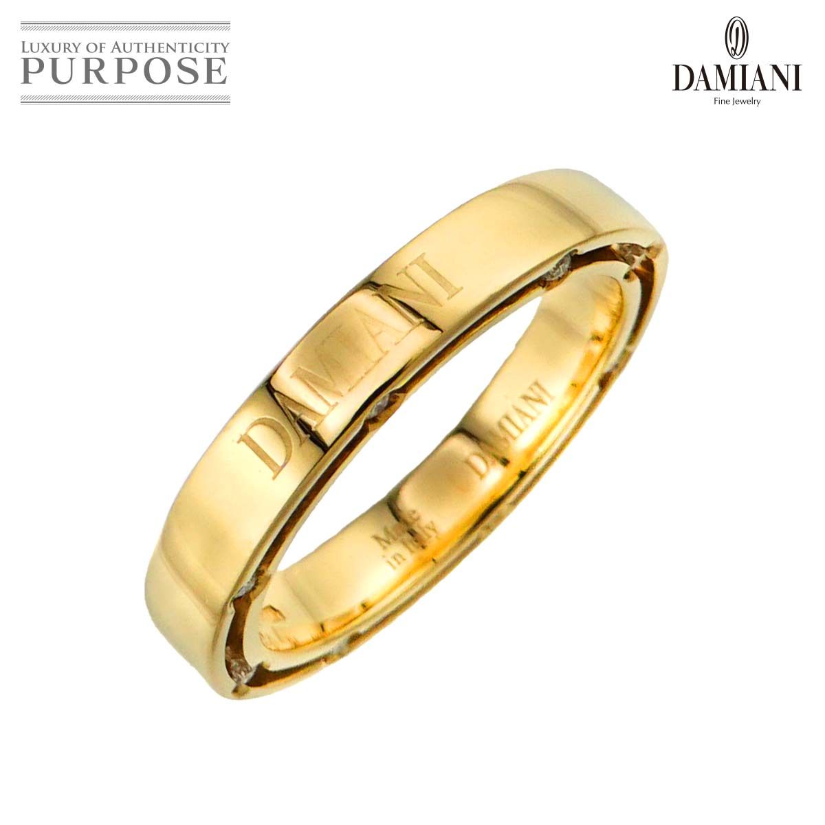 ダミアーニ DAMIANI Dサイド 9号 リング ダイヤ 10P K18 YG イエロー
