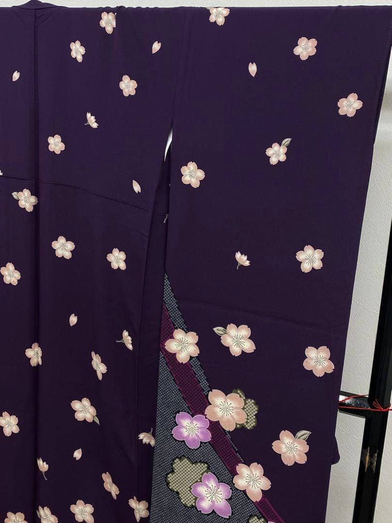 ブランド振袖 撫松庵 豪華 桜 牡丹 身丈174cm 撥水加工済
