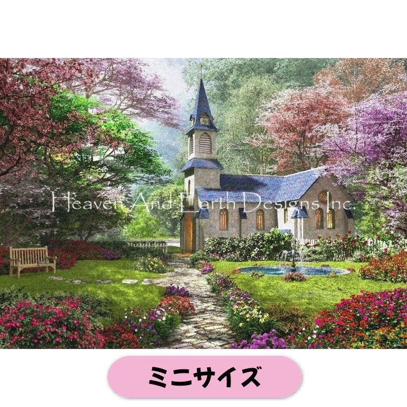 クロスステッチ キット【準備済み】Mini The Country Church 25ct - Heaven and Earth Designs(HAED)