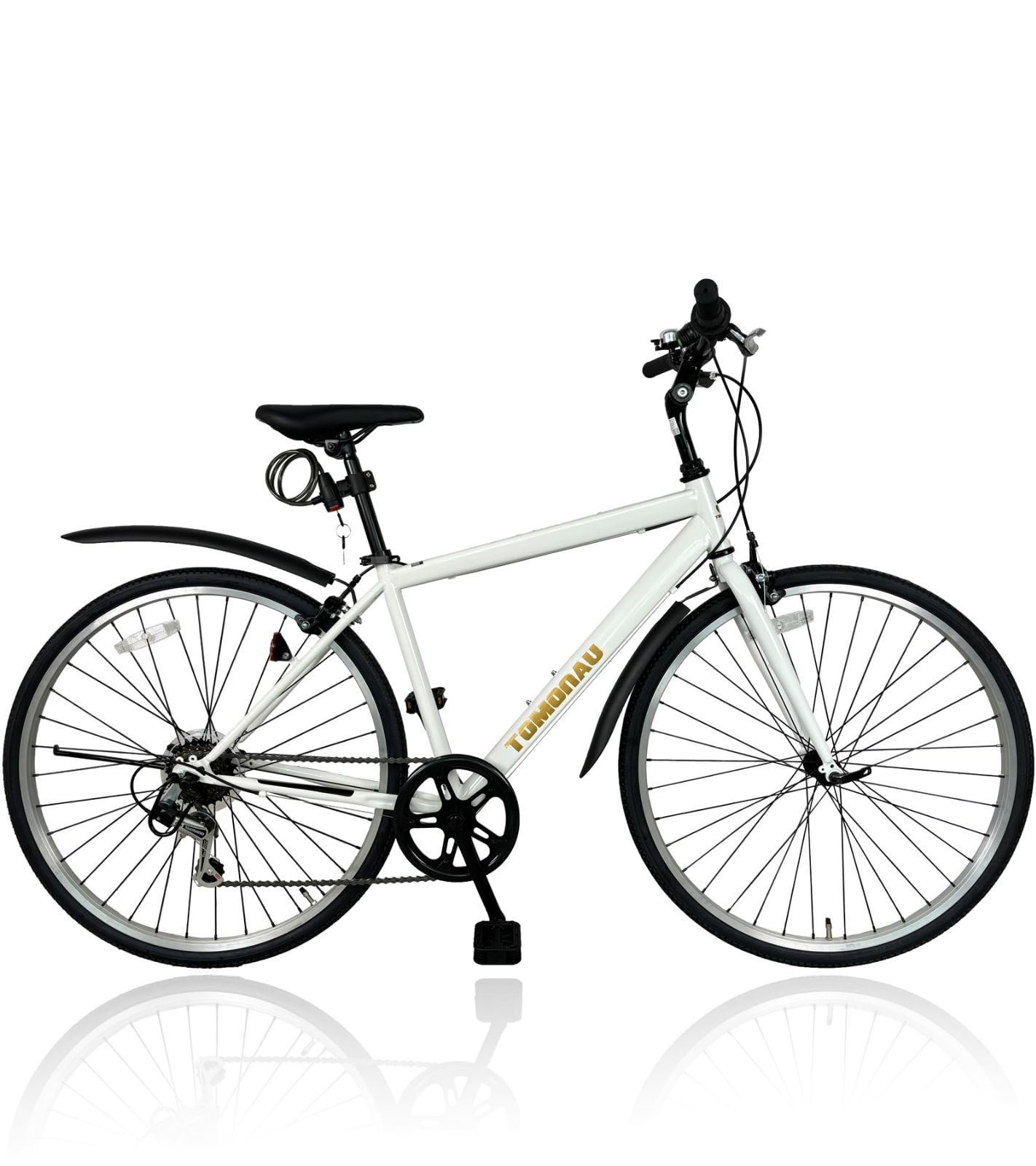 フラットハンドルバー 自転車 26インチ シティバイク シマノ製6段変速 軽量化 クロスバイク 通学 通勤 TOMONAU サイクリング 街乗り