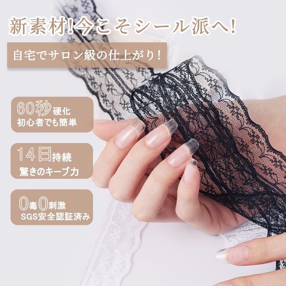 特売】DANNI＆TONI ジェルネイルシール 透明 クリア 男女兼用半硬化