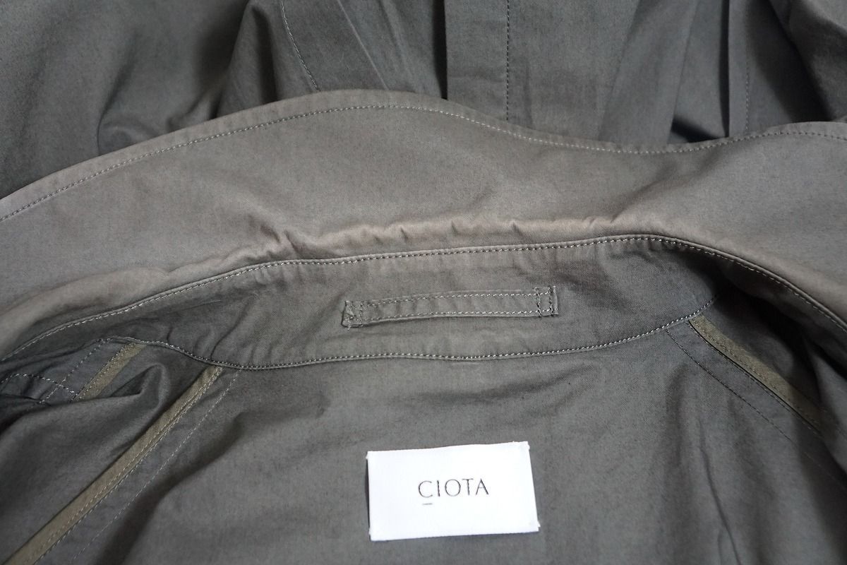 定番 正規 21AW CIOTA スビンコットン ギャバジン タイロッケン コート 