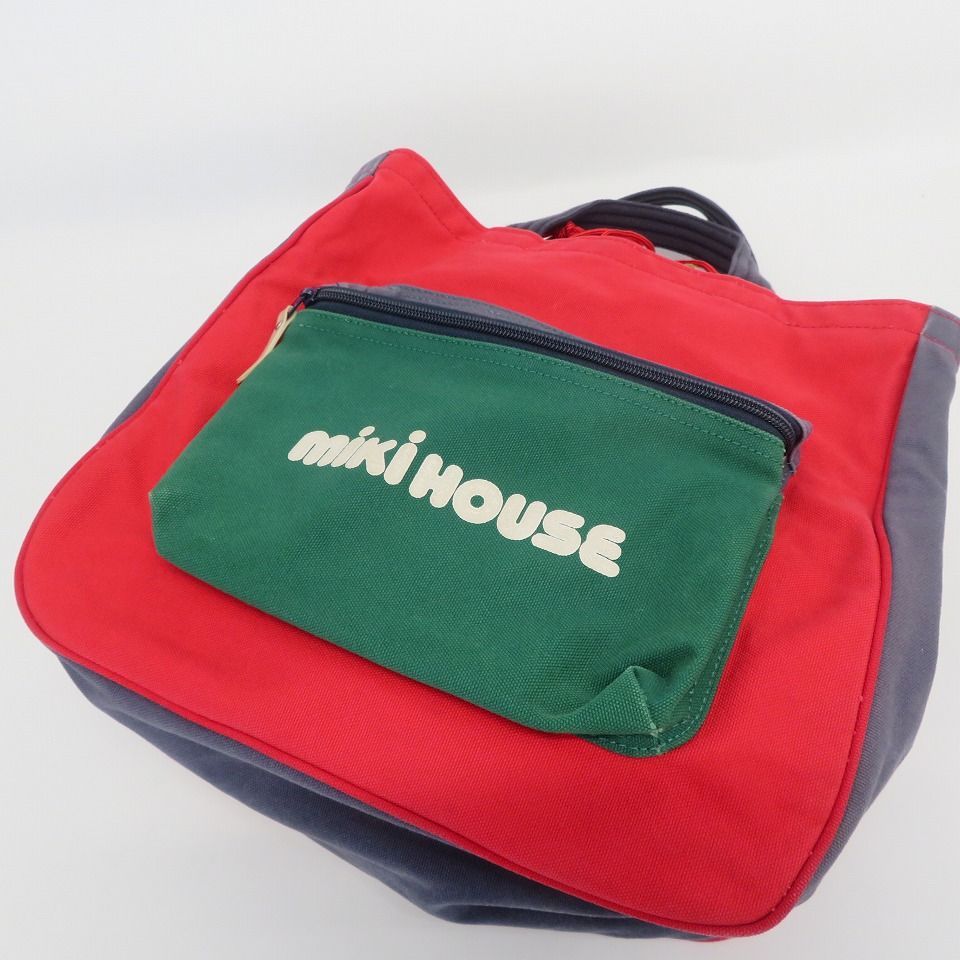miki HOUSE ミキハウス レトロ 巾着 ロゴ トートバッグ 857800
