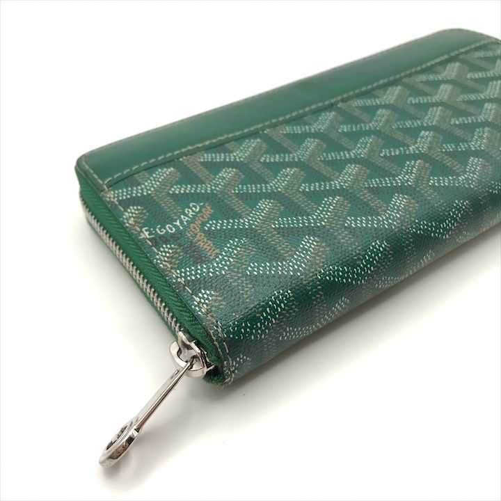 良品 GOYARD ゴヤール マティニョン GM ヘリンボーン レザー ラウンド