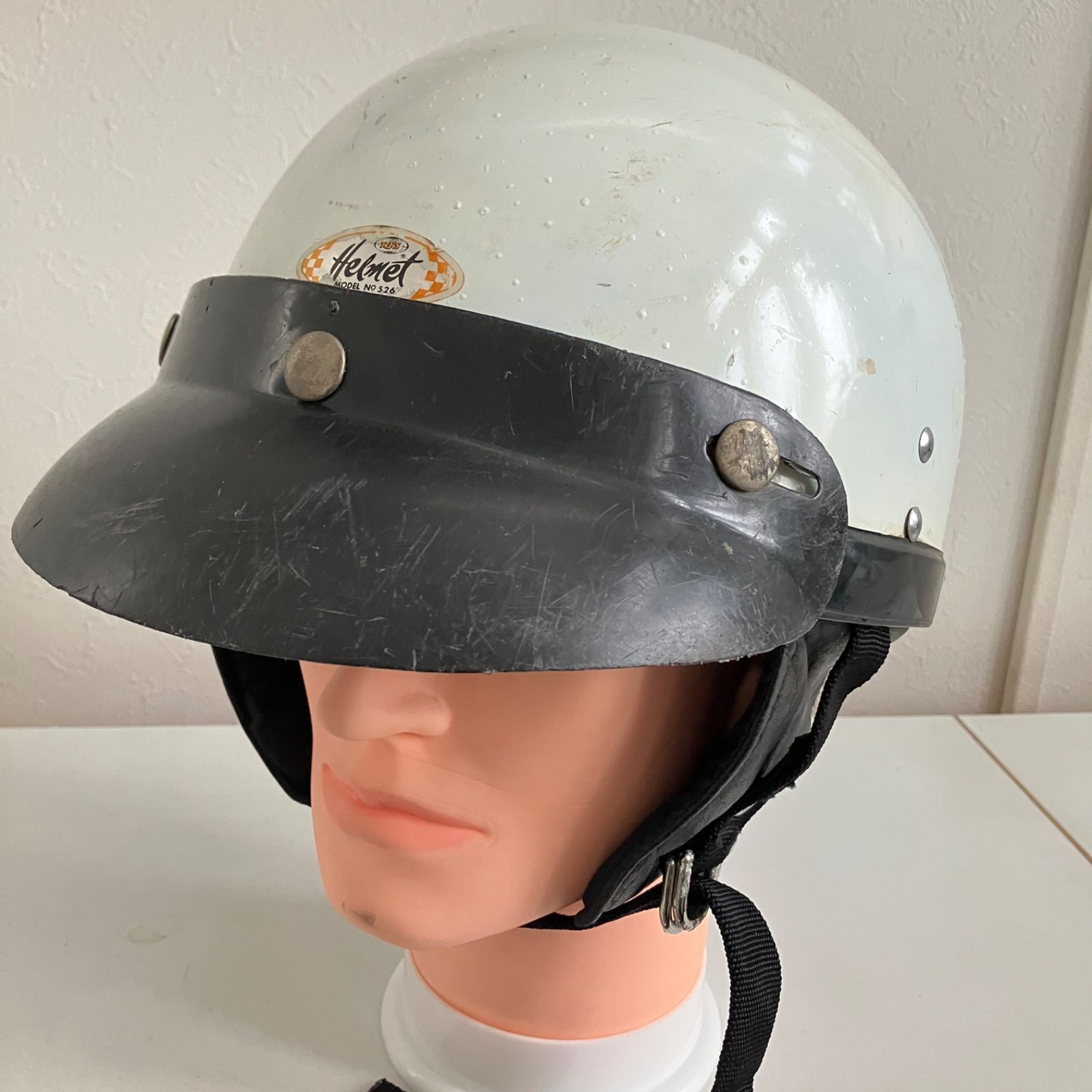 ビンテージ ハーフヘルメットバイザー付き 半ヘル 旧車 FURY