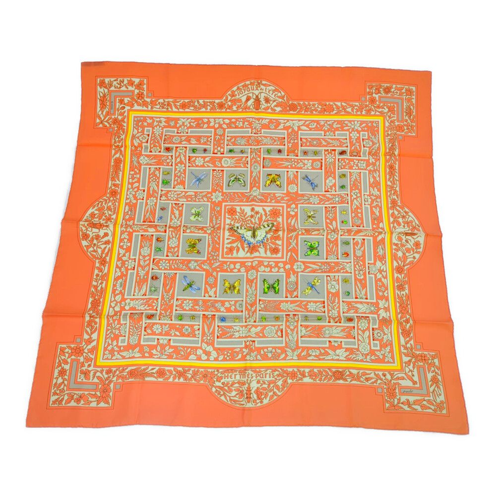 HERMES エルメス カレ90・joyaux de L'ETE 夏の宝石・スカーフ ネック