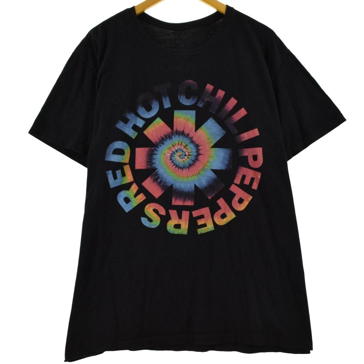 レッチリ　バンT 古着　タイダイ　レッドホットチリペッパーズ　黒　Sサイズ 古着 RED HOT CHILI PEPPERS レッドホットチリペッパーズ バンド