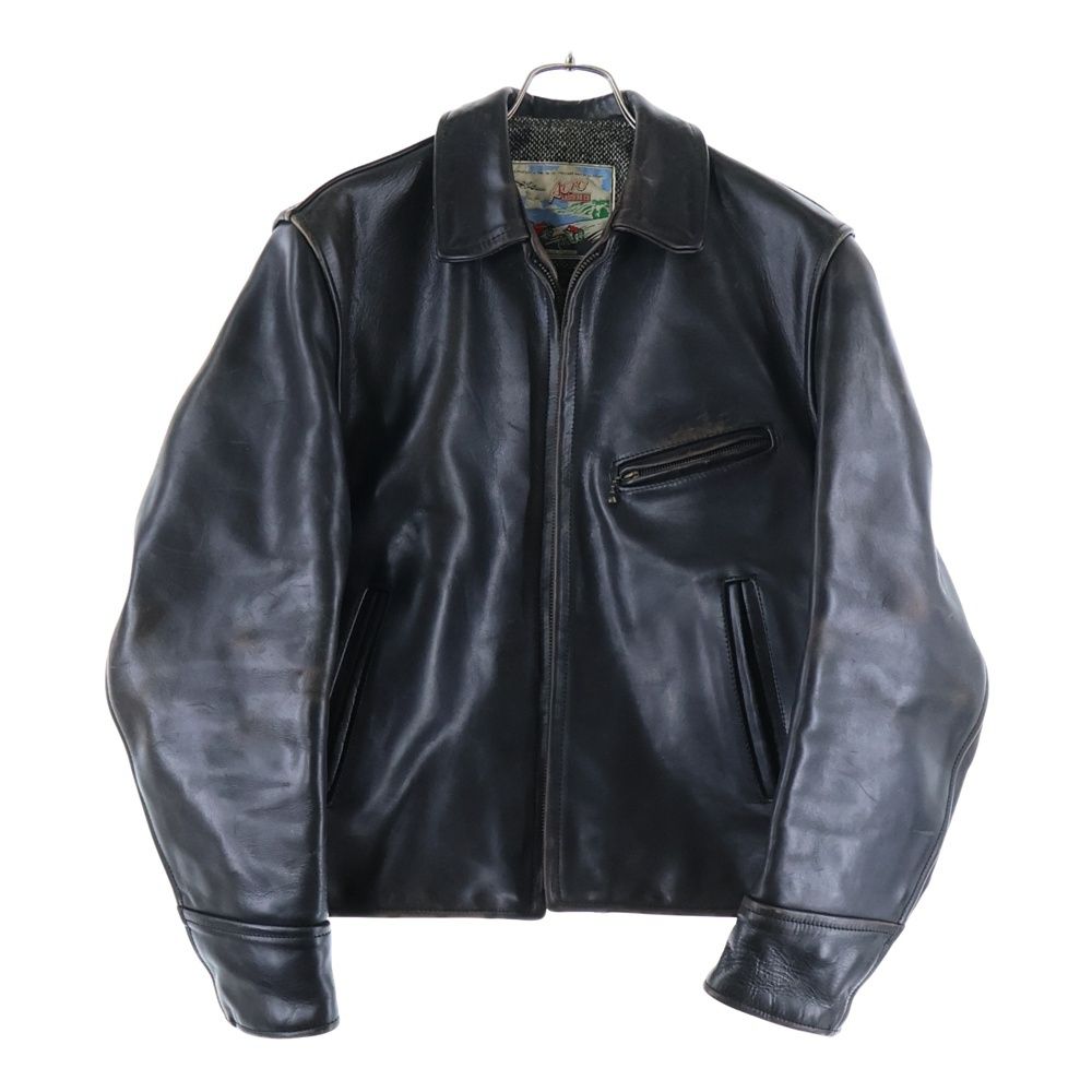 AERO LEATHER エアロレザー ホースハイド ジップアップ レザースポーツジャケット ブラウン