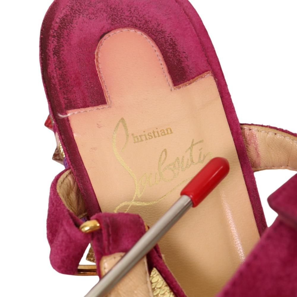 クリスチャン ルブタン Christian Louboutin スタッズ スエード レザー
