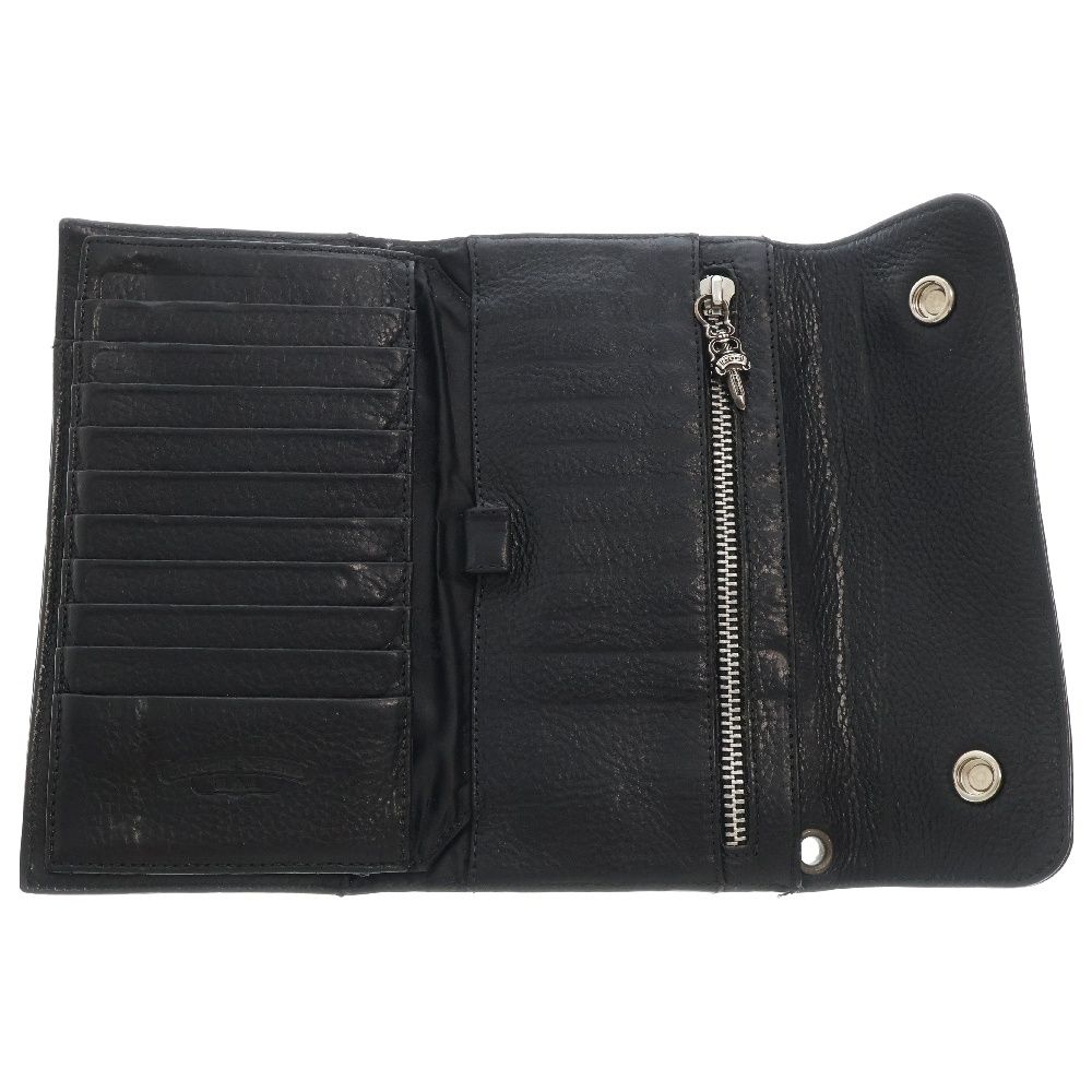 CHROME HEARTS (クロムハーツ) WAVE ウェーブ レザーウォレット 財布