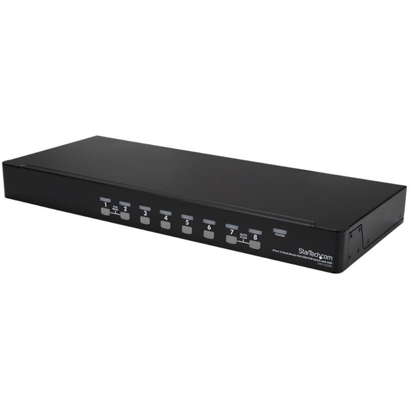 StarTech.com 1Uラックマウント型8ポートVGA対応USB接続KVMスイッチ SV831DUSBUK 1