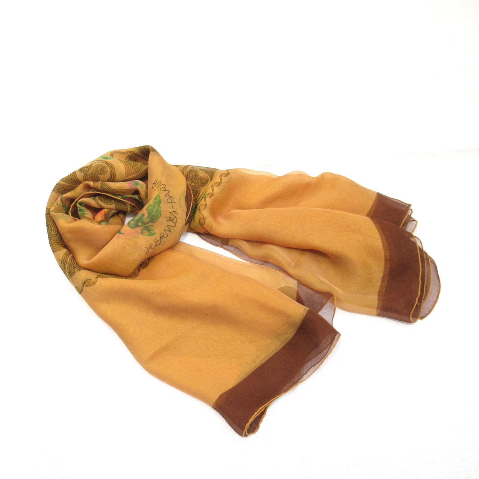 HERMES エルメス カレ140 シフォンスカーフ ARABESQUES 『アラベスク 