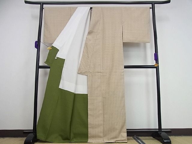 平和屋本店■極上　本場与那国花織　草木染　手織　まるやま扱い　証紙付き　逸品2s513 平和屋本店□極上 本場与那国花織 草木染 手織 まるやま扱い 証紙付き