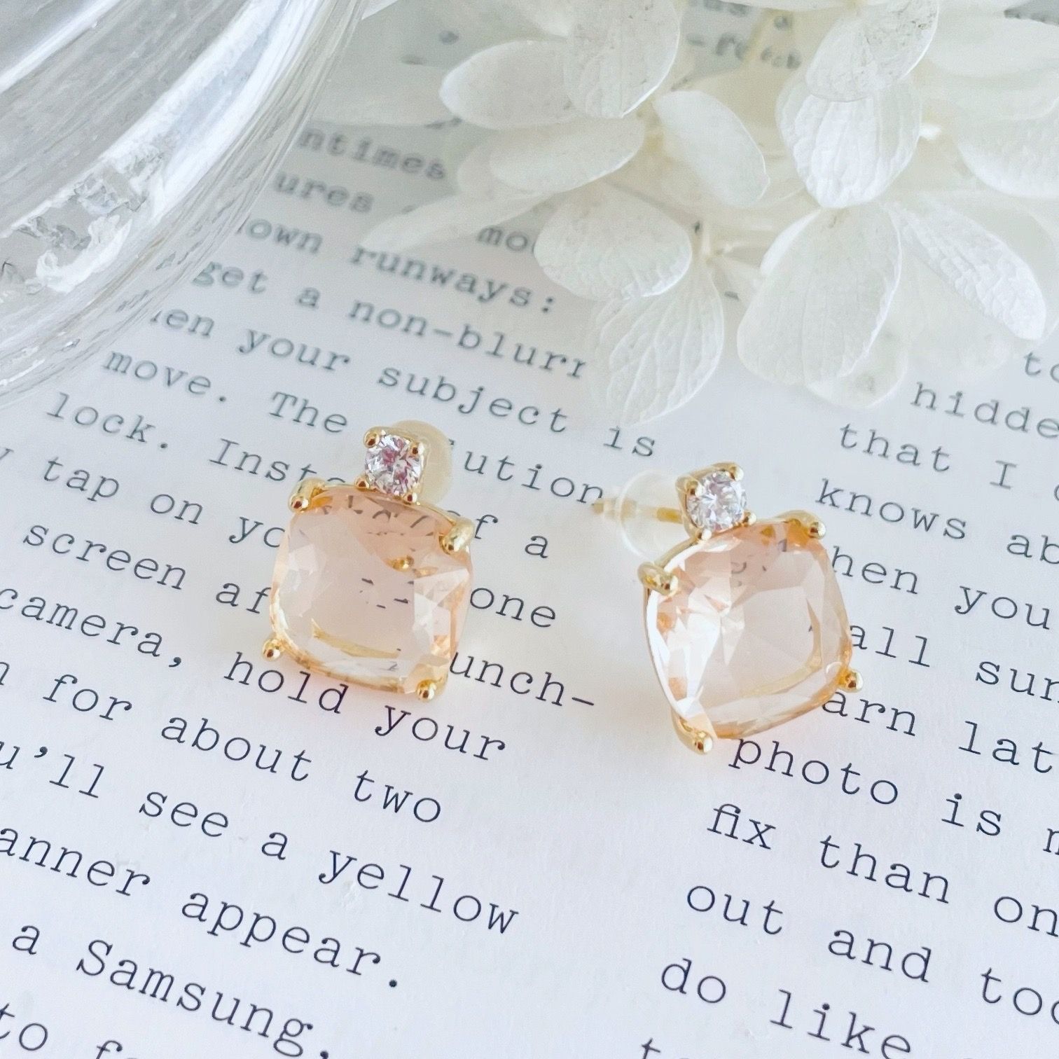 ジュエル ビジュー ピアス ✨ キュービックジルコニア クリアストーン 