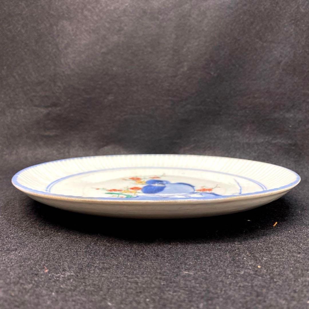 江戸初期　初期伊万里鳥図中皿　直径20.7㎝　東Y6-0405☆2Fトトチ　ウブ 江戸初期 初期伊万里鳥図中皿 直径20.7㎝ 東Y6-0405☆2Fトトチ