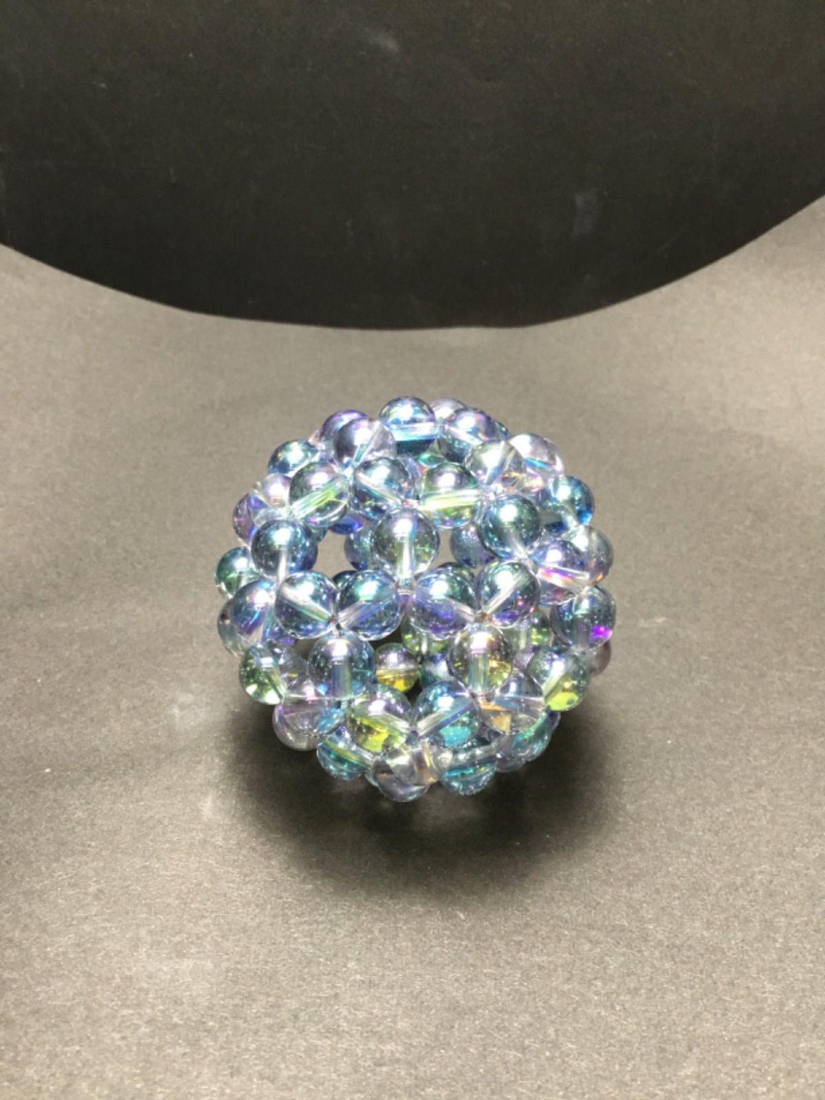 グリーンアクアオーラ×水晶 神聖幾何学フラーレン 神聖幾何学