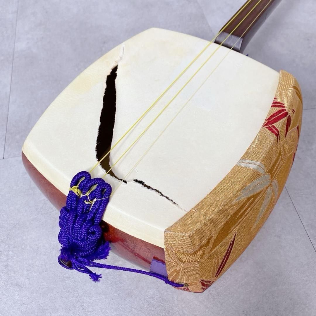 Y772 三味線 中棹 東さわり 紅木 和楽器 阿波踊り お囃子 民謡 地唄