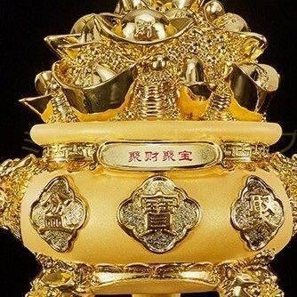 元宝 貯金箱 風水グッズ 元寶 置物 オブジェ 運 健康運 出世運 家庭運 家内安全 インテリア 玄関 リビング 贈り物 プレゼント 魔除け オフィス 飾品 幸運 金色 ゴールド NEXPOTALLINN_EU