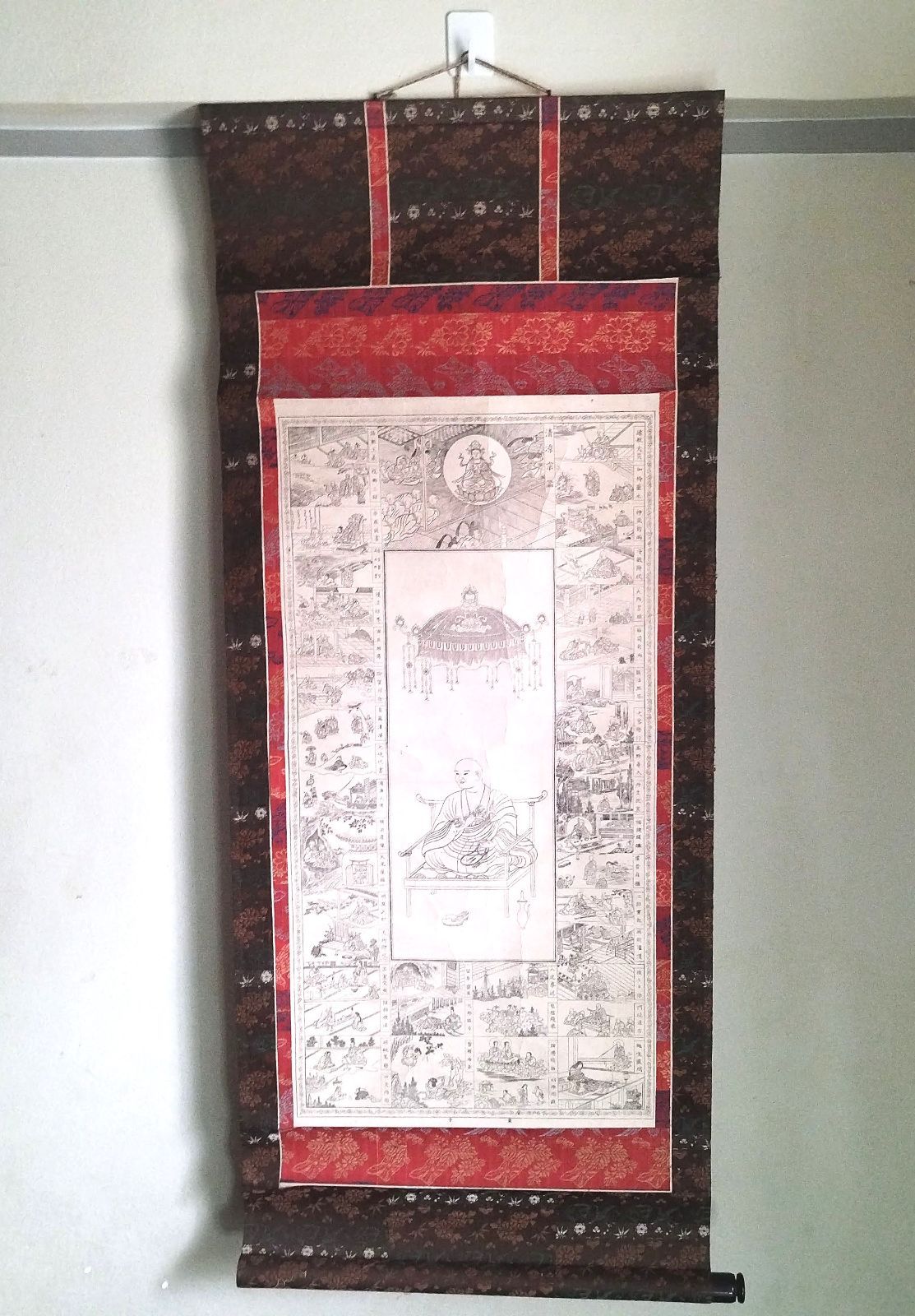 仏教 掛軸◇弘法大師 清涼宗論◇仏画 御絵伝 紙本 版画