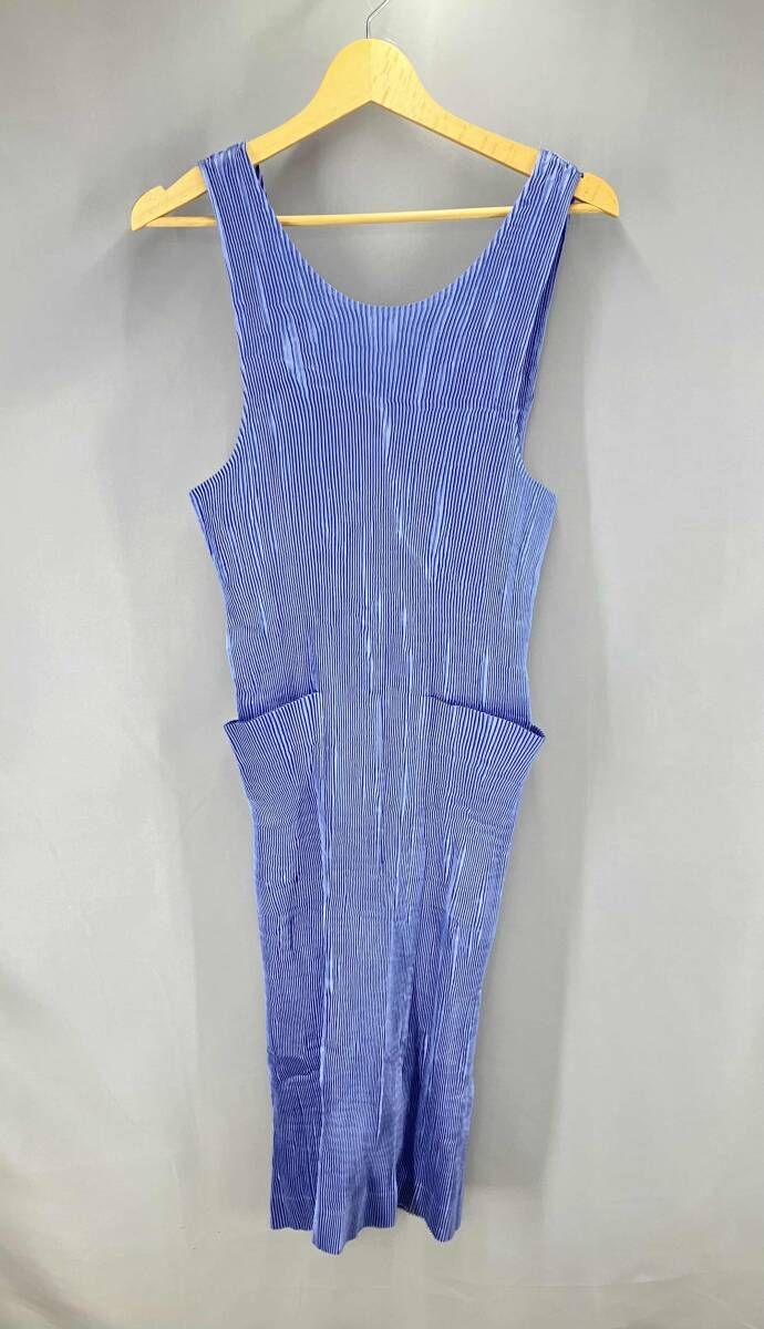 im product アイムプロダクト イッセイミヤケ プリーツエプロン ノースリーブワンピース サイズフリー ラベンダー 通年