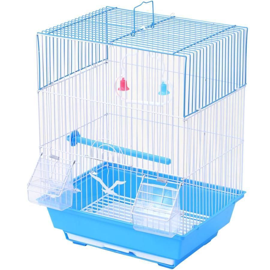 鳥籠 バードゲージ カゴ 小鳥 置物 吊り下げ 水色 青 シャビー レトロ 鳥かご バードケージ 大きいケージ 鳥小屋 大型 複数飼い