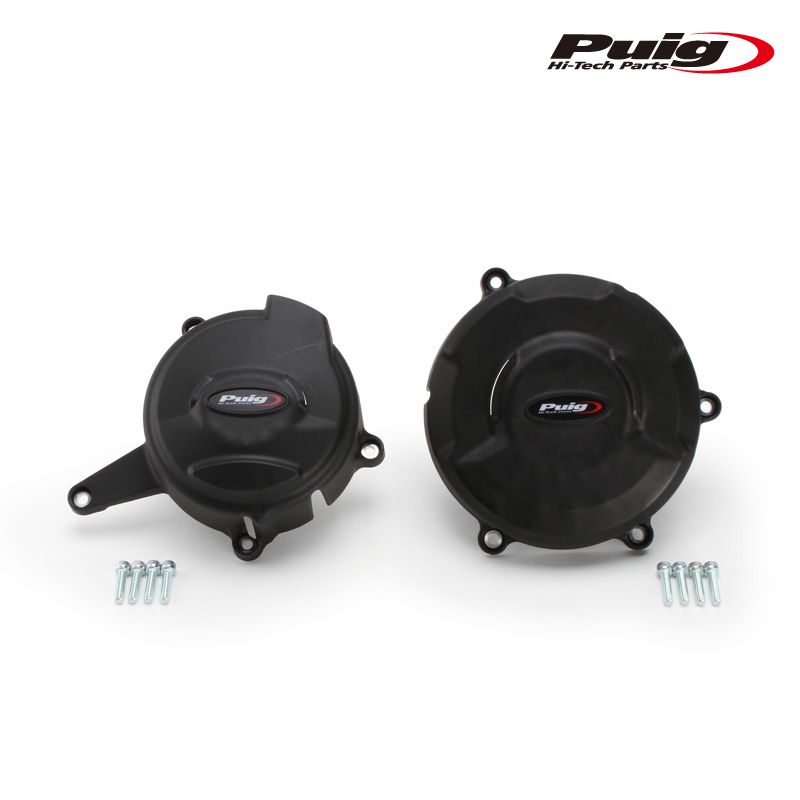 Puig 21505N ENGINE COVER TRACK FOR CHAMPIONSHIP [BLACK] DUCATI PANIGALE1000 V4R (23-24) プーチ エンジンケ－スカバ－ FIM承認タイプ