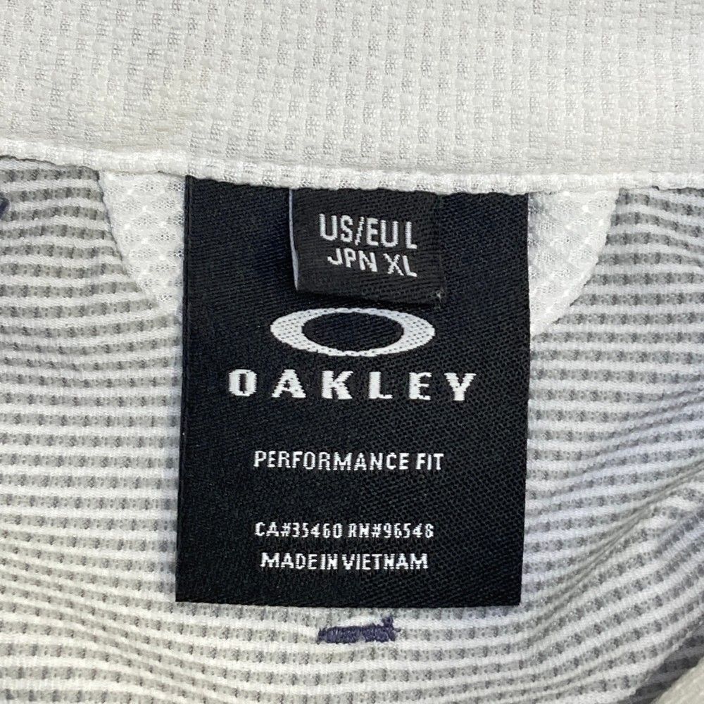 サイズ：XL OAKLEY オークリー 半袖ポロシャツ ドット柄 グレー