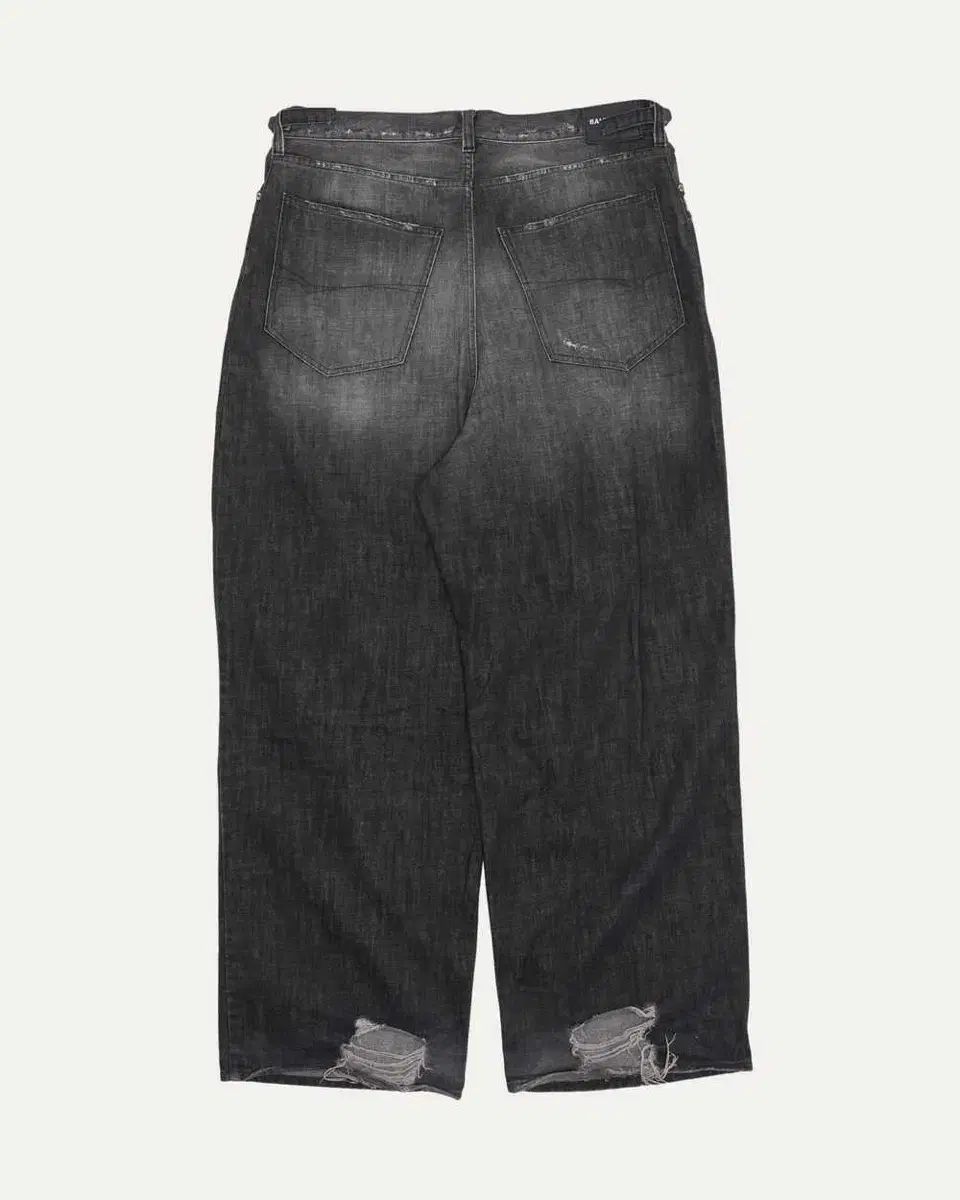 バギーパンツ ウォッシュドブラック