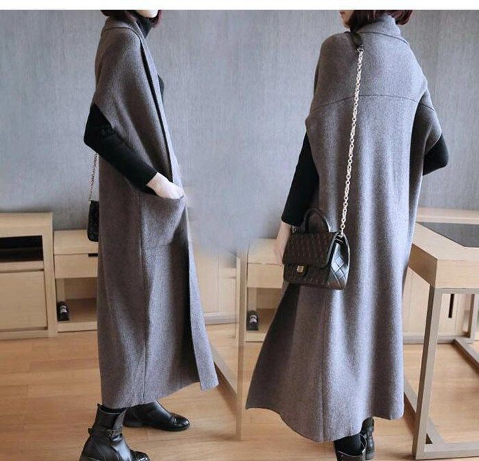 暖かい ロングベスト