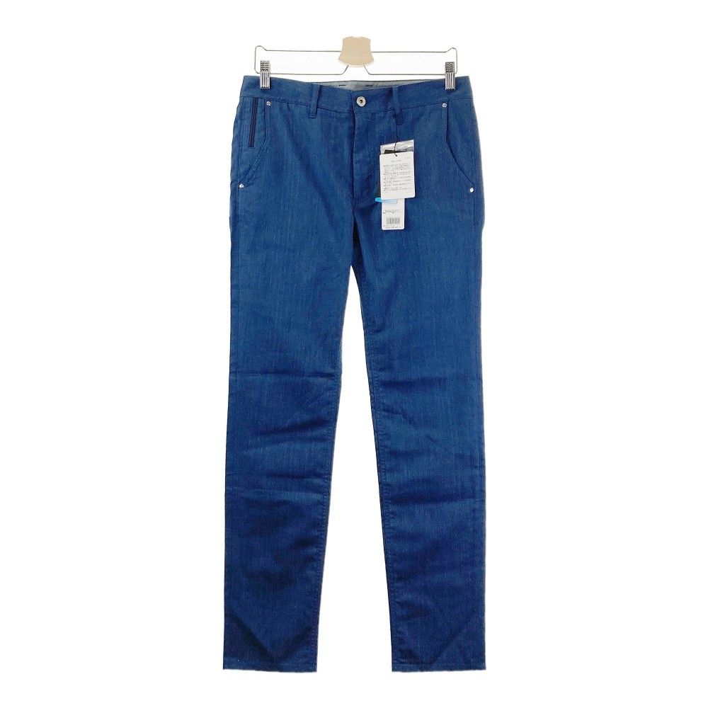 セントアンドリュース ネイビー ゴルフパンツ 3Lサイズ サイズ：M ST ANDREWS セントアンドリュース 麻混 ロングパンツ