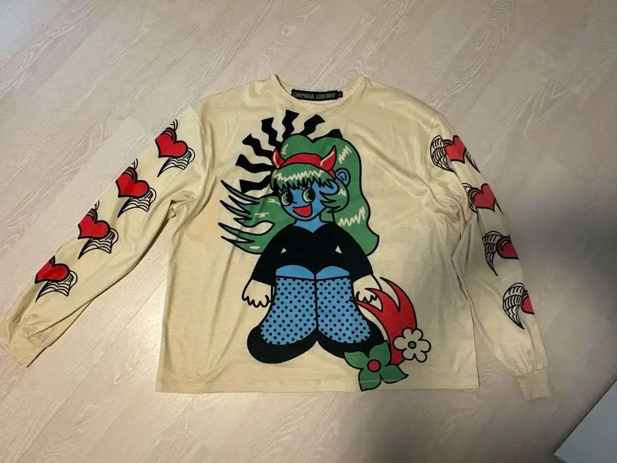 CHOPOVA LOWENA キャラクター プリンティング 長袖Tシャツ