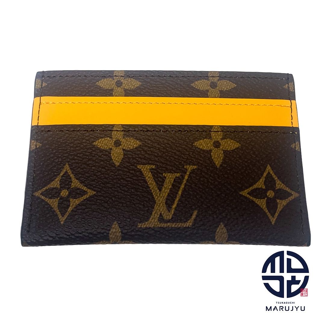 LOUIS VUITTON ルイヴィトン モノグラム･マカサー サフランイエロー カードケース ポルト カルト･ダブル M12844 カード入れ 小物 ブランド
