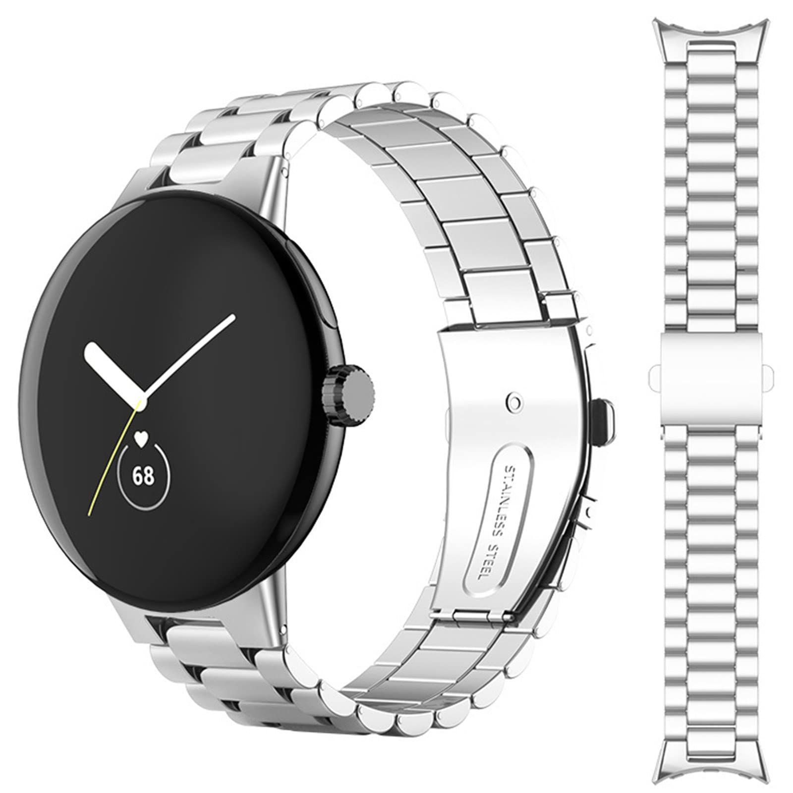 人気商品 [Miimall] 対応Google Pixel Watch専用 バンド ステンレス Google グーグルPixel Watch 2 2023 Pixel Watch 1 2022 向けの交換バンド 金属 高級ステンレスバンド 調節可能 ビジネス風