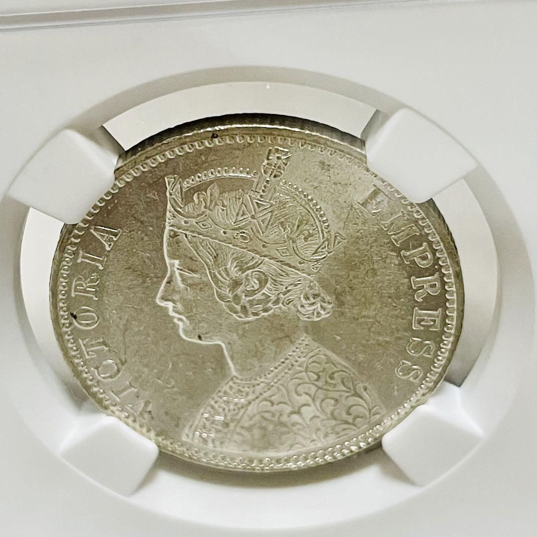 1900年 インドルピー MS 60 1901 英領インド ゴチック ビクトリア 銀貨 1ルピー MS60