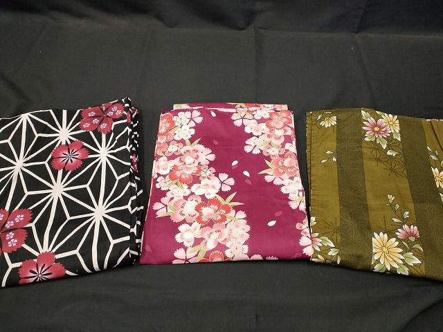 浴衣まとめ売り　高級浴衣綿紅梅あり　着用可能 リメイクにも 浴衣 単品 ＜芸艸堂＞ お仕立て上がり浴衣 ＜水色／梅の花