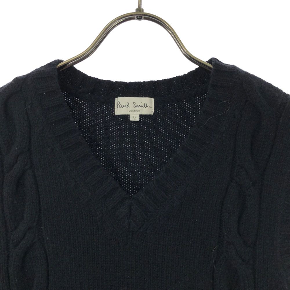 Paul Smith - ポールスミス ウールブレンド Vネック ニットベスト M ブラック Paul Smith レディース ポールスミス ウールブレンド Vネック ニットベスト M ブラック
