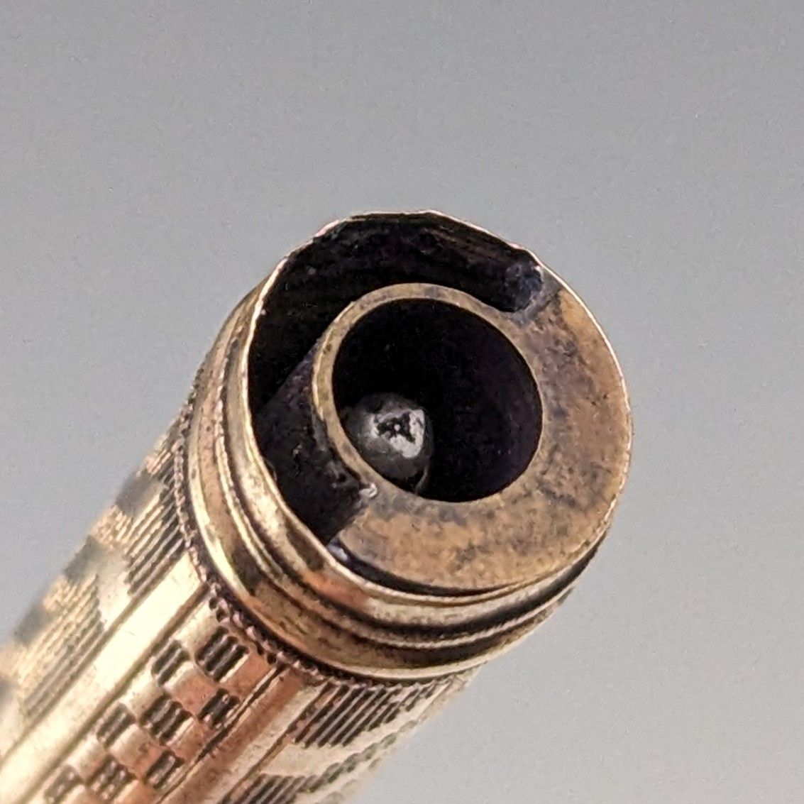 ヴィンテージ 金張り 推進式ペンシル＆つけペン 伸縮式96-121mm ヴィンテージ 金張り 推進式ペンシル＆つけペン 伸縮式96-121mm