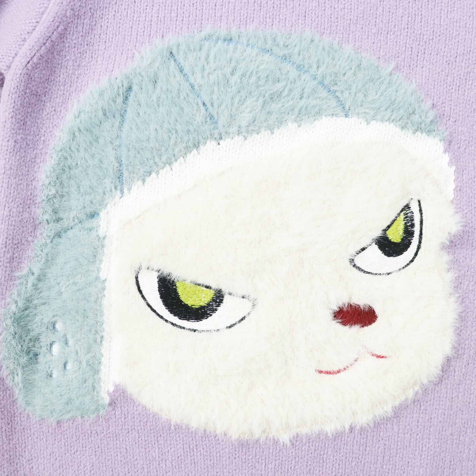 極美品◎Yoshitomo Nara Stella McCartney 奈良美智 ステラマッカートニー ウールメリノ ブレンド ジャンパー／長袖 ニット 紫 S 正規品 極美品◎Yoshitomo Nara Stella McCartney 奈良美智 ステラ