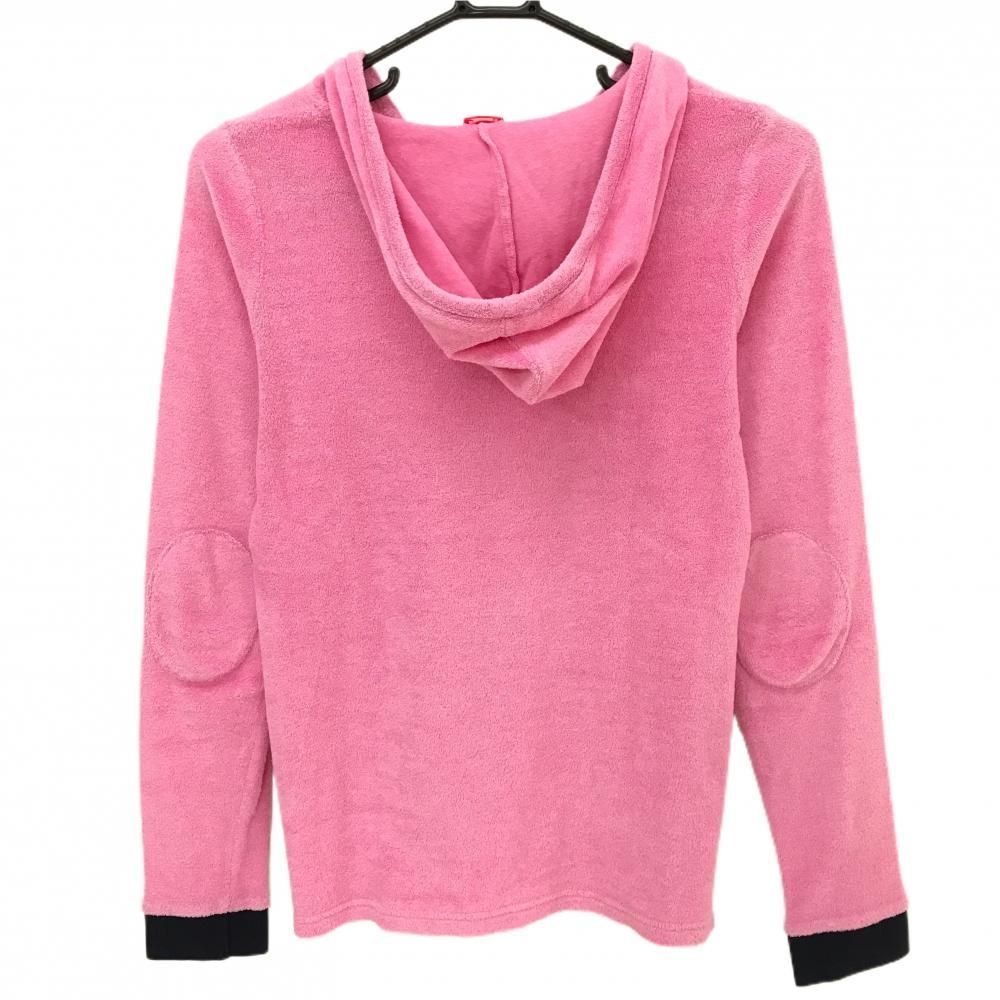 美品】アルチビオ フード付長袖Tシャツ ピンク パイル地 レディース