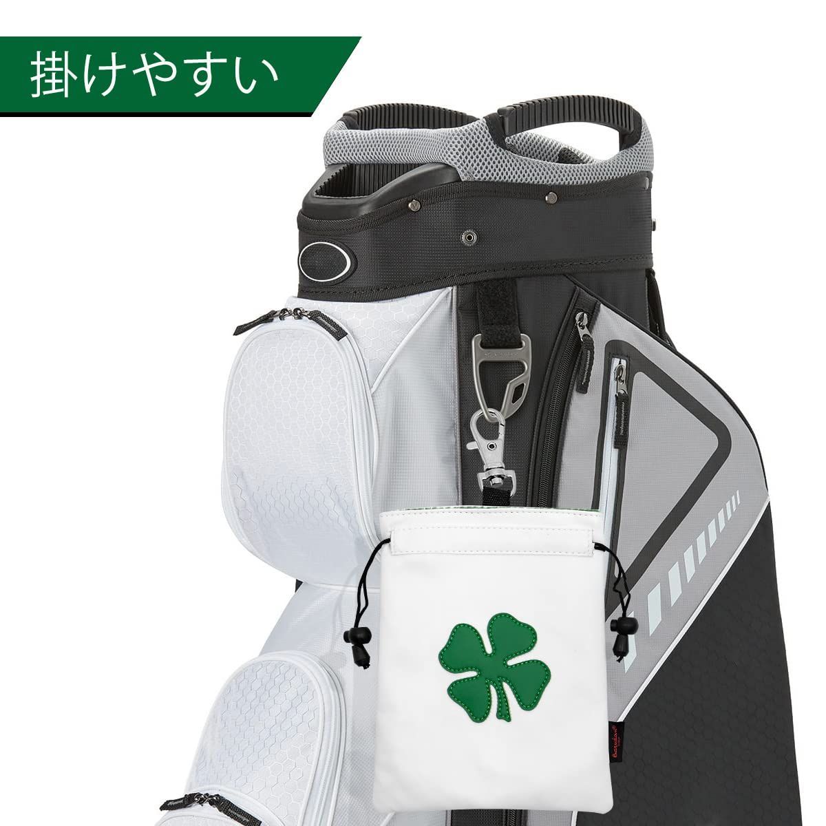 ゴルフボール テニスボール収納用 ゴルフポーチ PUバッグ ボールバッグ ゴルフ バッグ PU 製 ホワイト